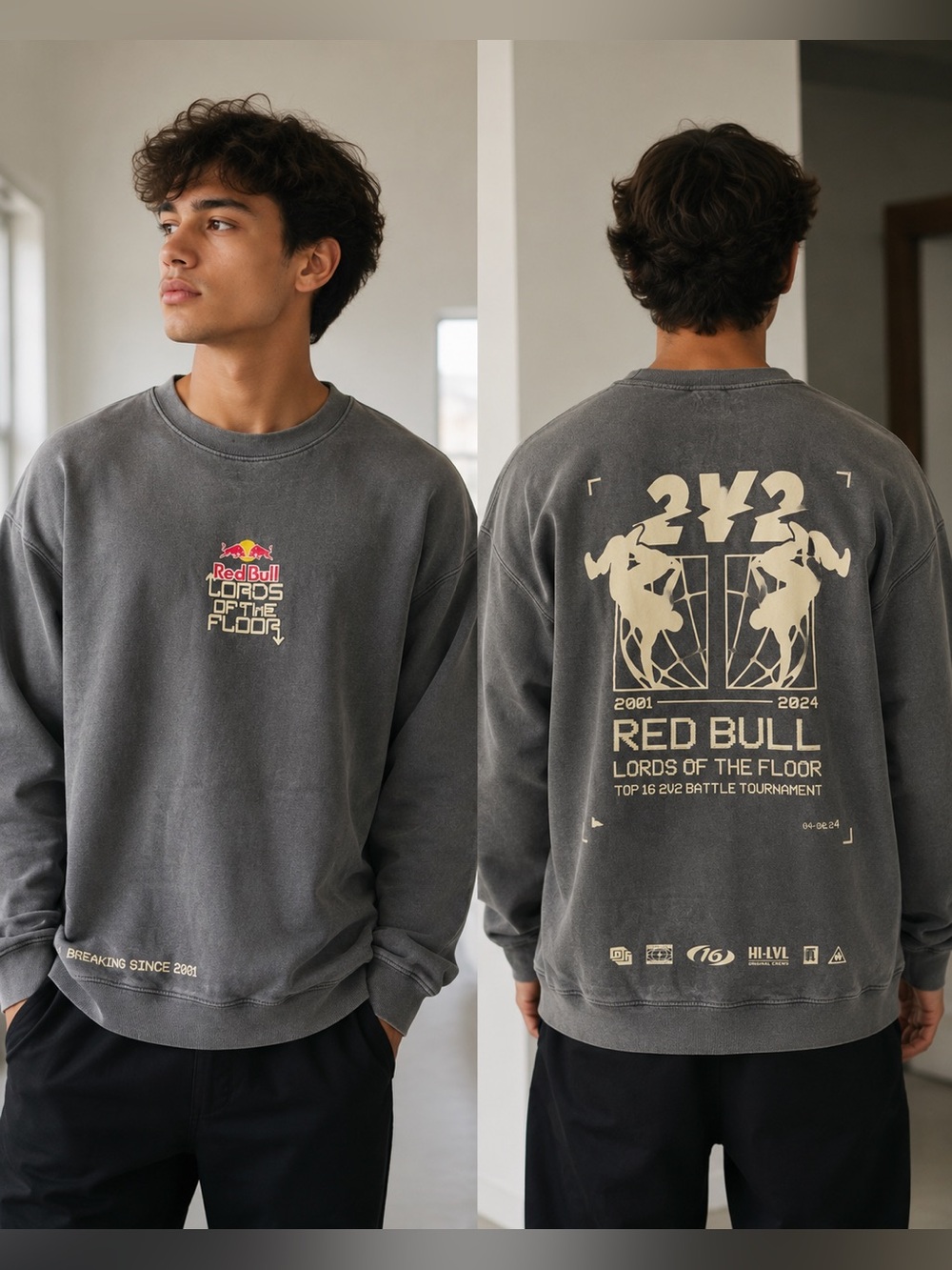 Red Bull 'Lords of the Floor' Graphic Crewneck - Charcoal